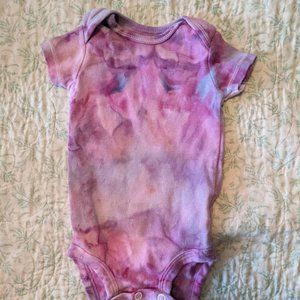 Carter's Hand Dyed Pink and Purple Onesie Size 3m